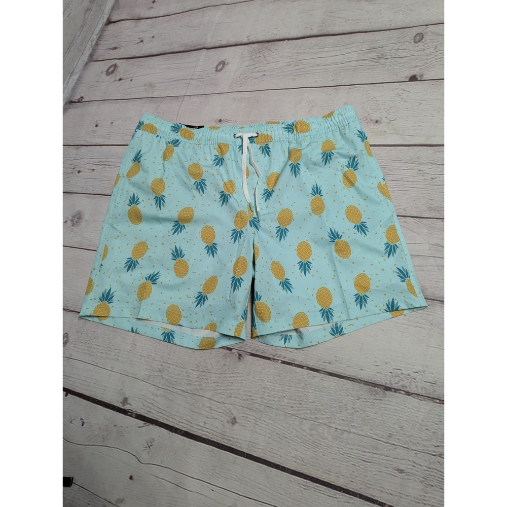 Member's Mark Resort Swim Trunks Lined Board Shorts Mens XL Pineapple NWT 198
